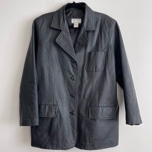 Venezia Vintage Genuine Leather Black Jacket Women’s size XL or XXL 2XL Coat